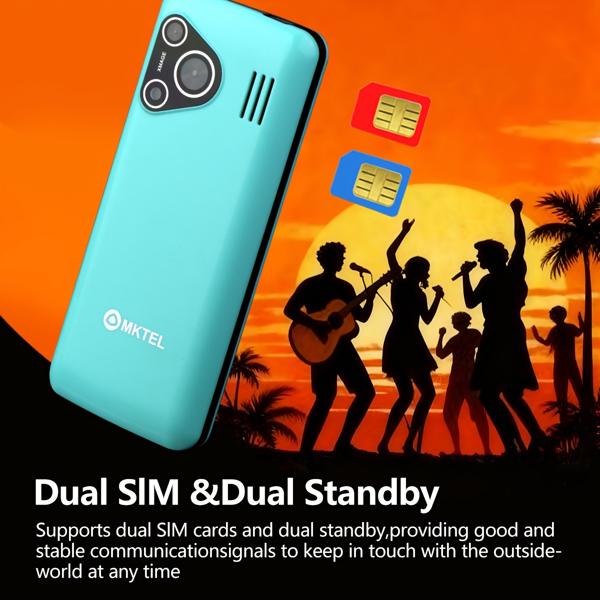 MKTEL M82: Mobilni telefon sa ekranom od 1.77 inča, Dual SIM, Dual Standby režimom, MP3 i MP4 mogućnostima, i FM radiom sa snažnom lampom