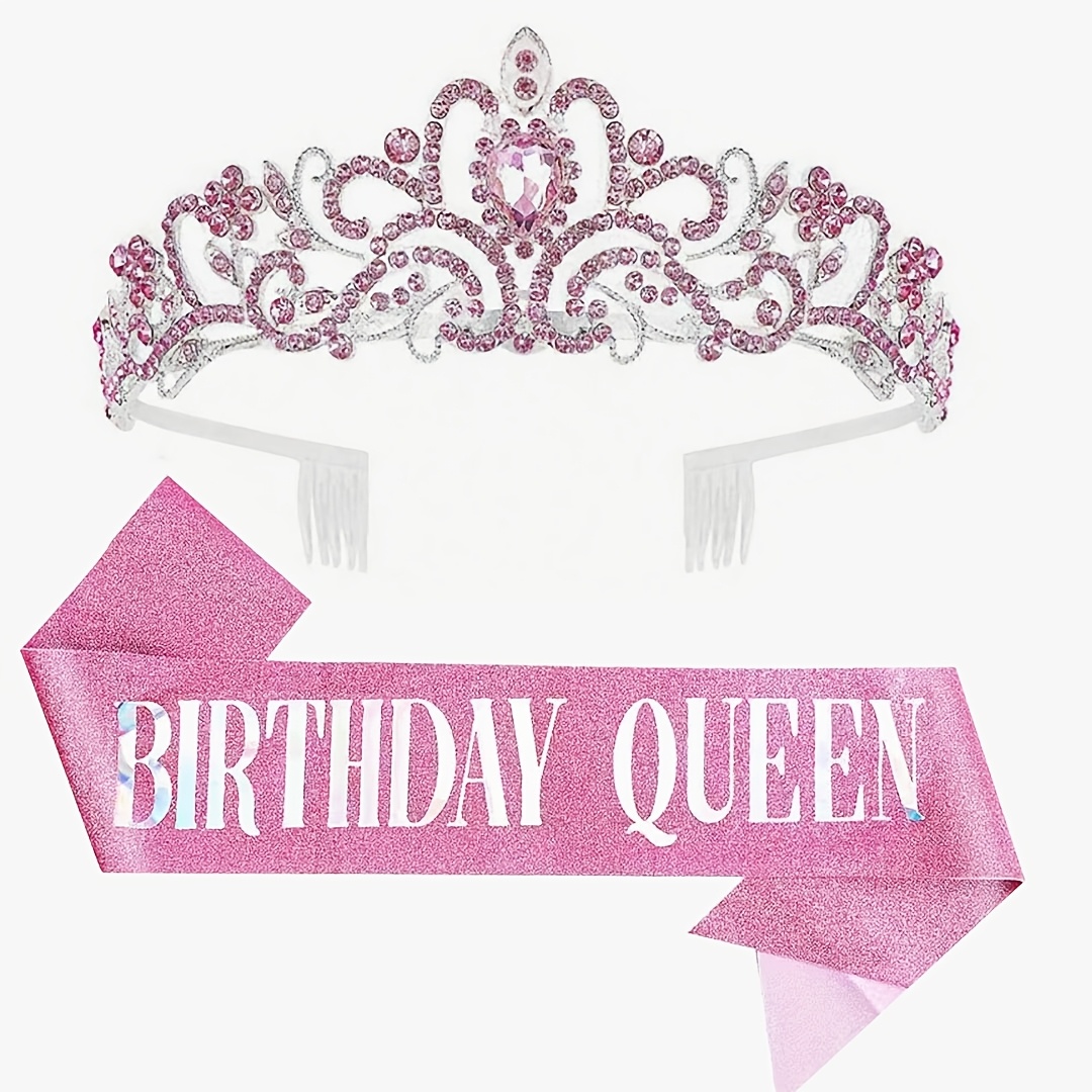 TEMU 1 Set Birthday Queen Sash, Suitable For 18th, 20th, 30th Birthday Parties And Celebrations, Halloween & Christmas