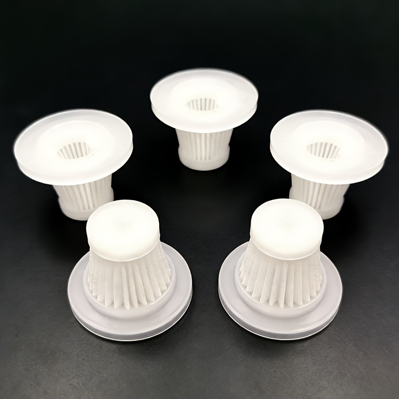 TEMU Set Of 5 Vacuum , Hepa Filter Paper With Adhesive Non-woven Fabric H12 High- Filtration Additions, Suitable For Home And Car Vacuum Cleaners,