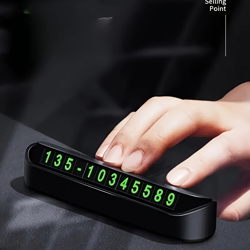 car dashboard ornament durable abs temporary parking phone number display frame heat insulated sun protected easy to move design for car owners Product details 3