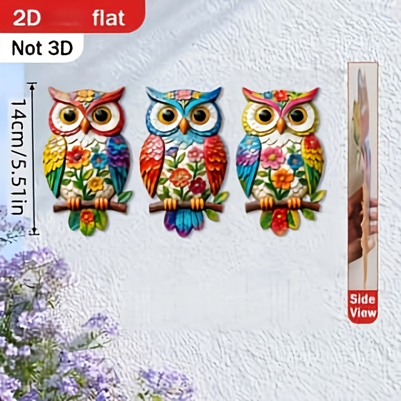 TEMU 2d Flat, [2d Flat] 2d Flat, 3pcs Bohemian Wall Art Decor, Outdoor Yard Decoration, Suitable For Garden, Fence, Patio - Maintenance-free, , Bird