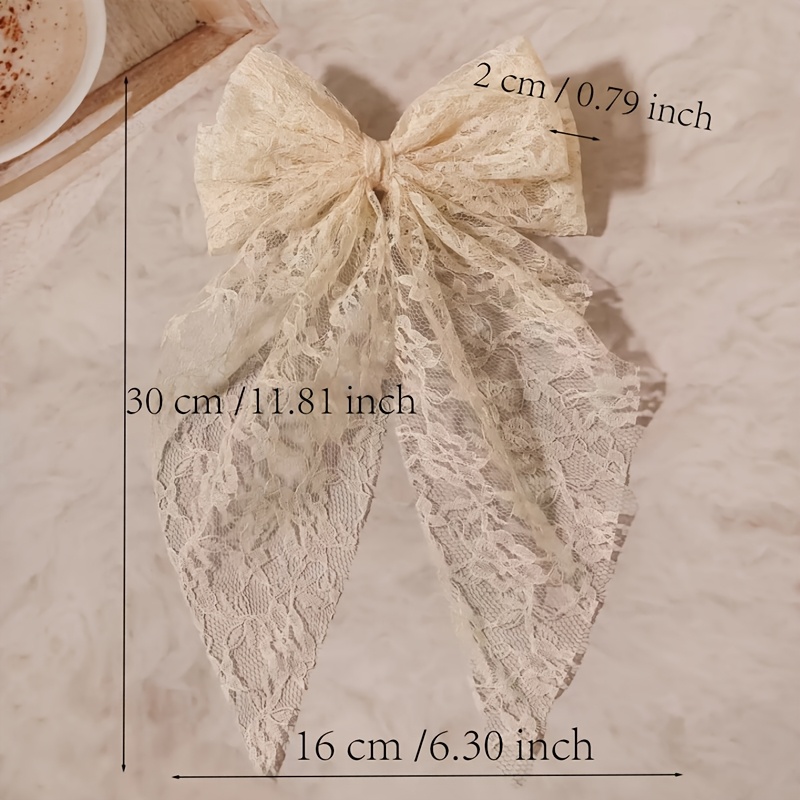 Women's Bow Hair Clip with Long Tassel