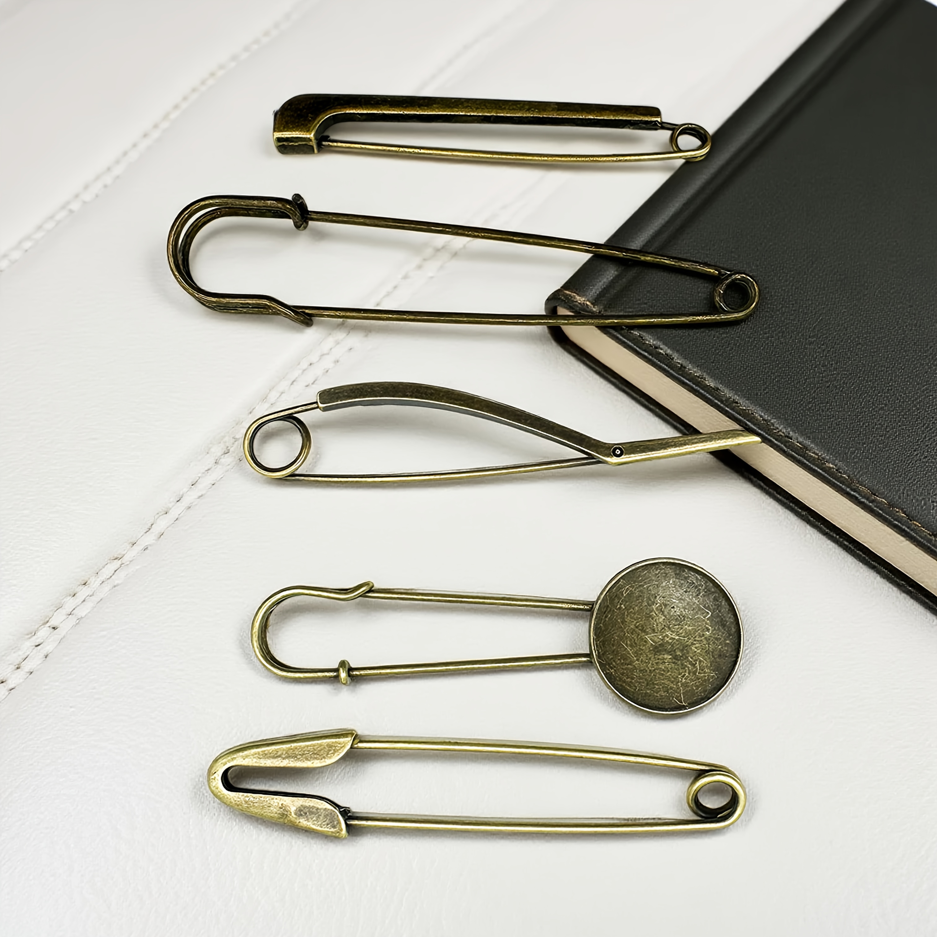 TEMU 5pcs Vintage Style Safety Pins, Safety Pins, Decorative Pins, Arts, Crafts And Sewing Supplies