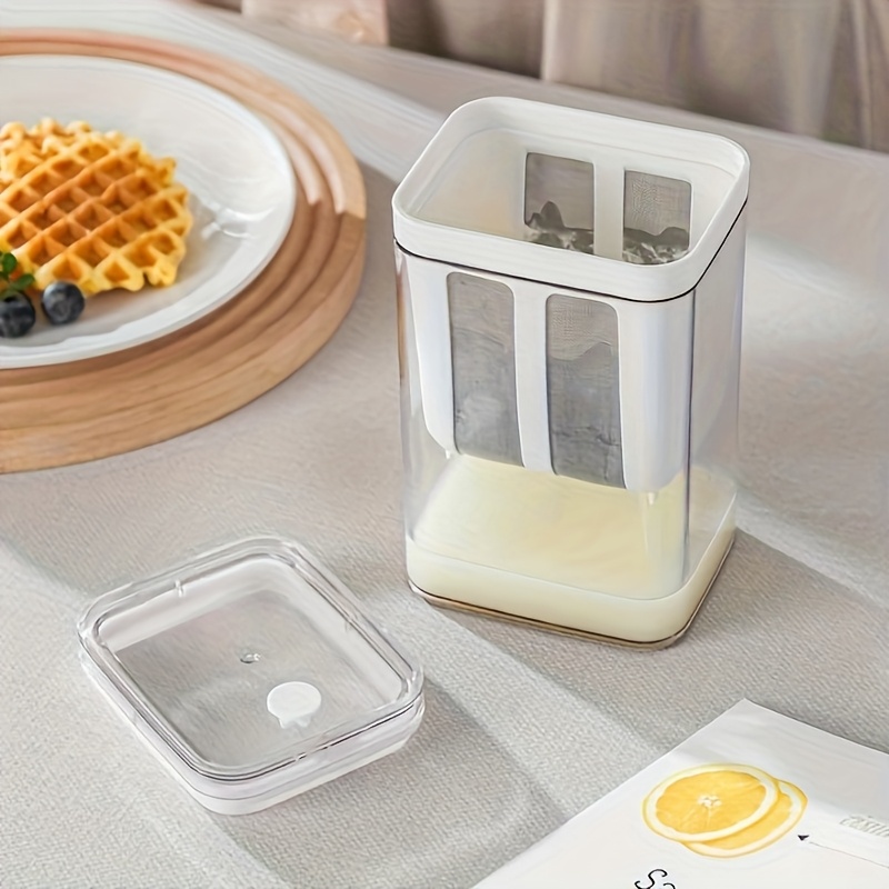 TEMU Reusable Coffee Yogurt Milk Filter - Transparent Plastic Filter For Homemade Yogurt And Milk, Food-safe, Easy To Clean