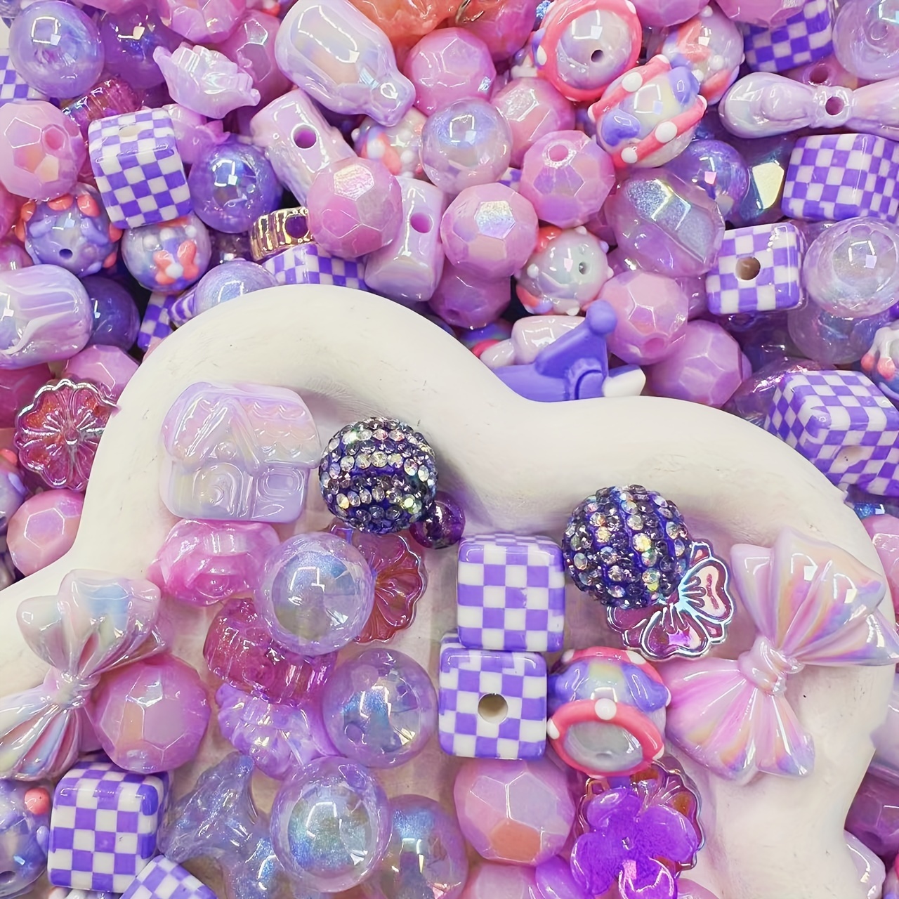 

150ml/pack 12mm Mixed Acrylic Cute Cartoon Beads Diy Handmade Beads, Diy Necklaces, Bracelets, Bag Chains, Ballpoint Pens, Mobile Phone Chain Pendants, Jewelry Accessories (free Material Package)