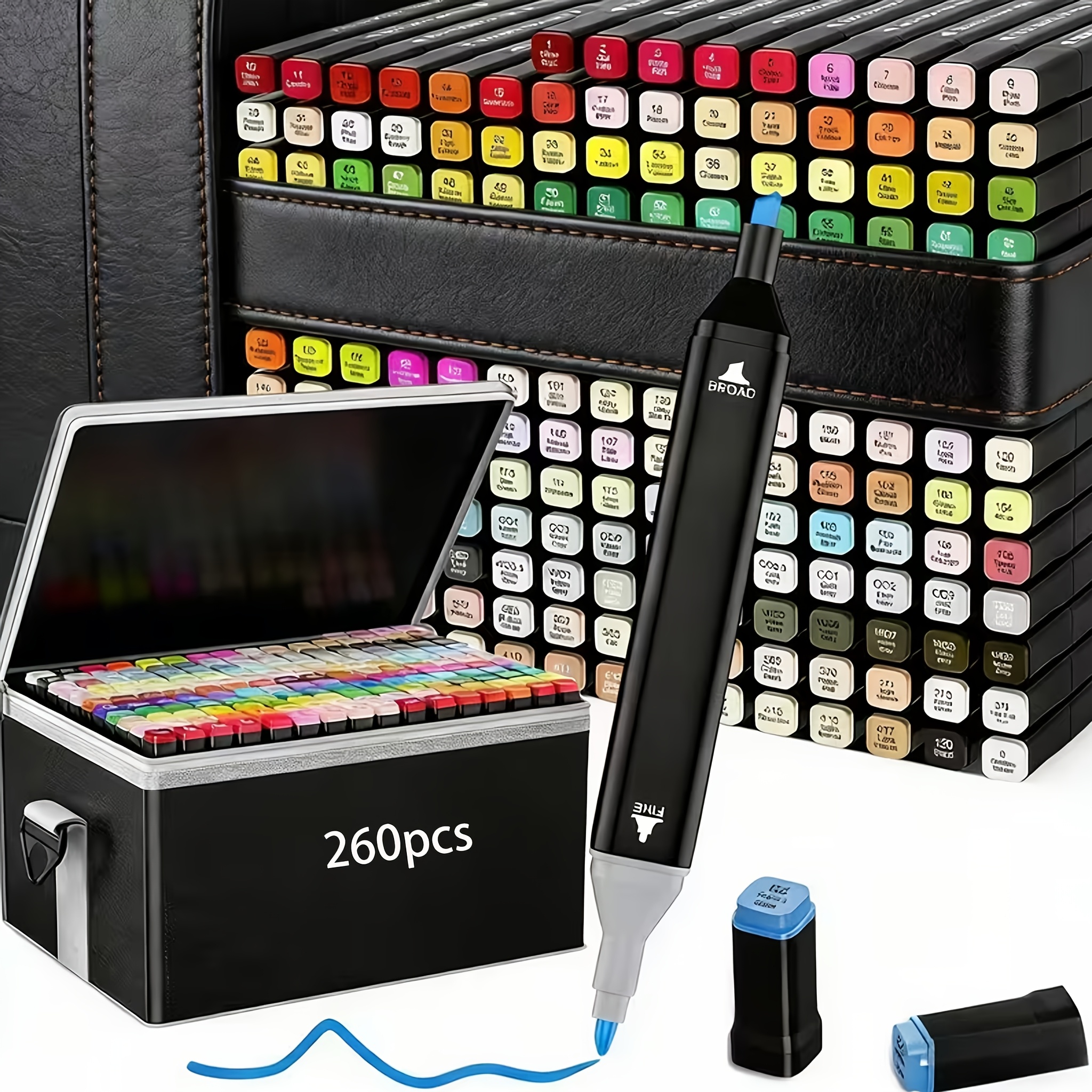 60 80 168 260 colors dual tip art markers set fine point   line marker pens for adult coloring books illustration sketching card making   diy crafts perfect gift idea