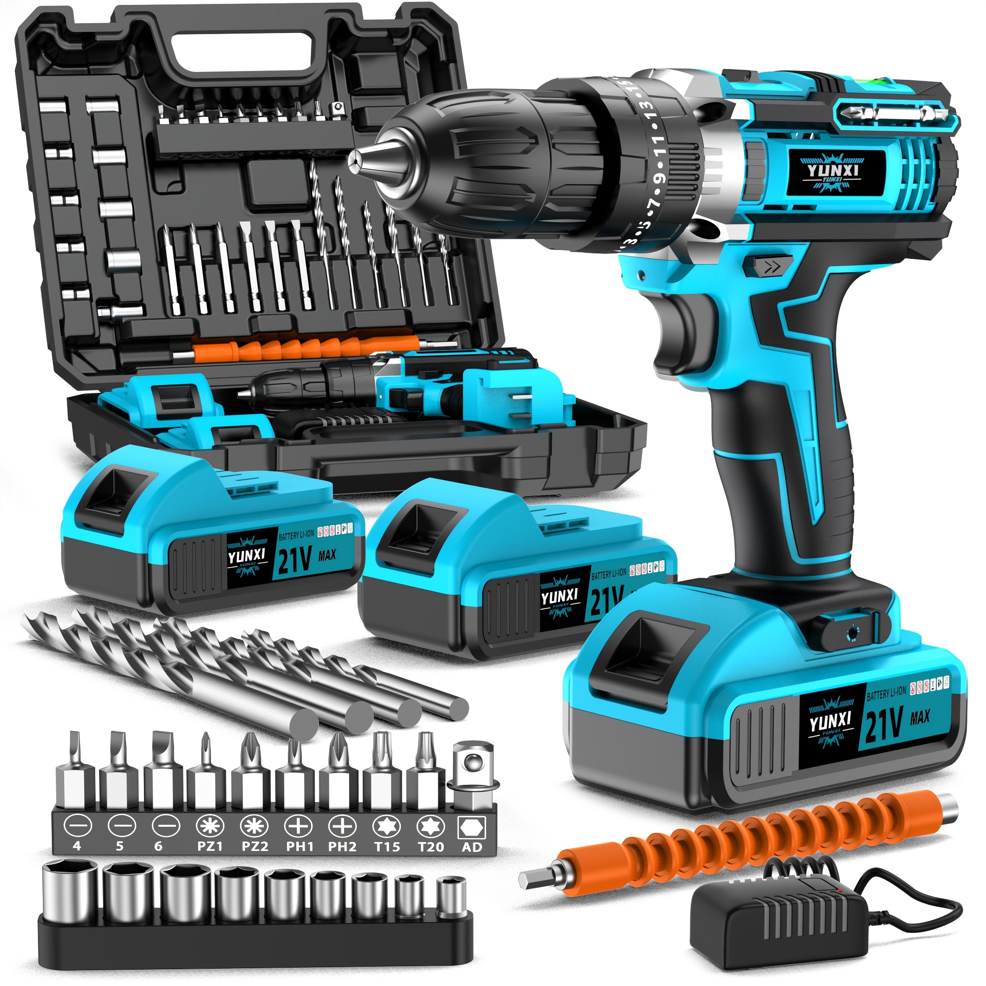 TEMU 2026 Lithium Drill Combination Is A Multifunctional Impact Drill Power Tool Equipped With A Lithium Battery And A Fast Charger, Compatible With