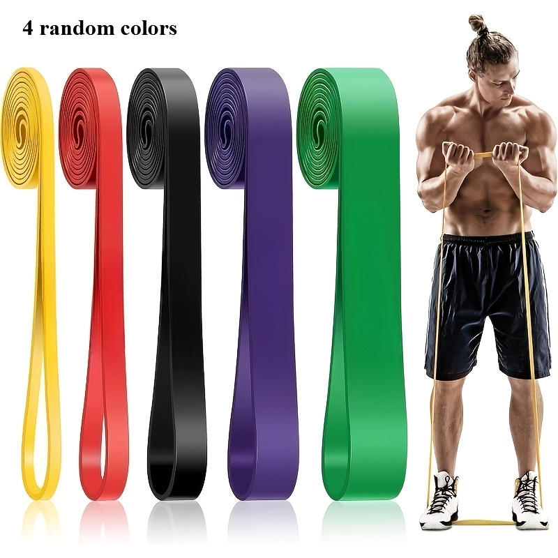 TEMU 4pcs Home Gym Resistance Bands, Multi- Exercise Ropes, Suitable For Arm, Leg, And , Portable Fitness Equipment Random Color