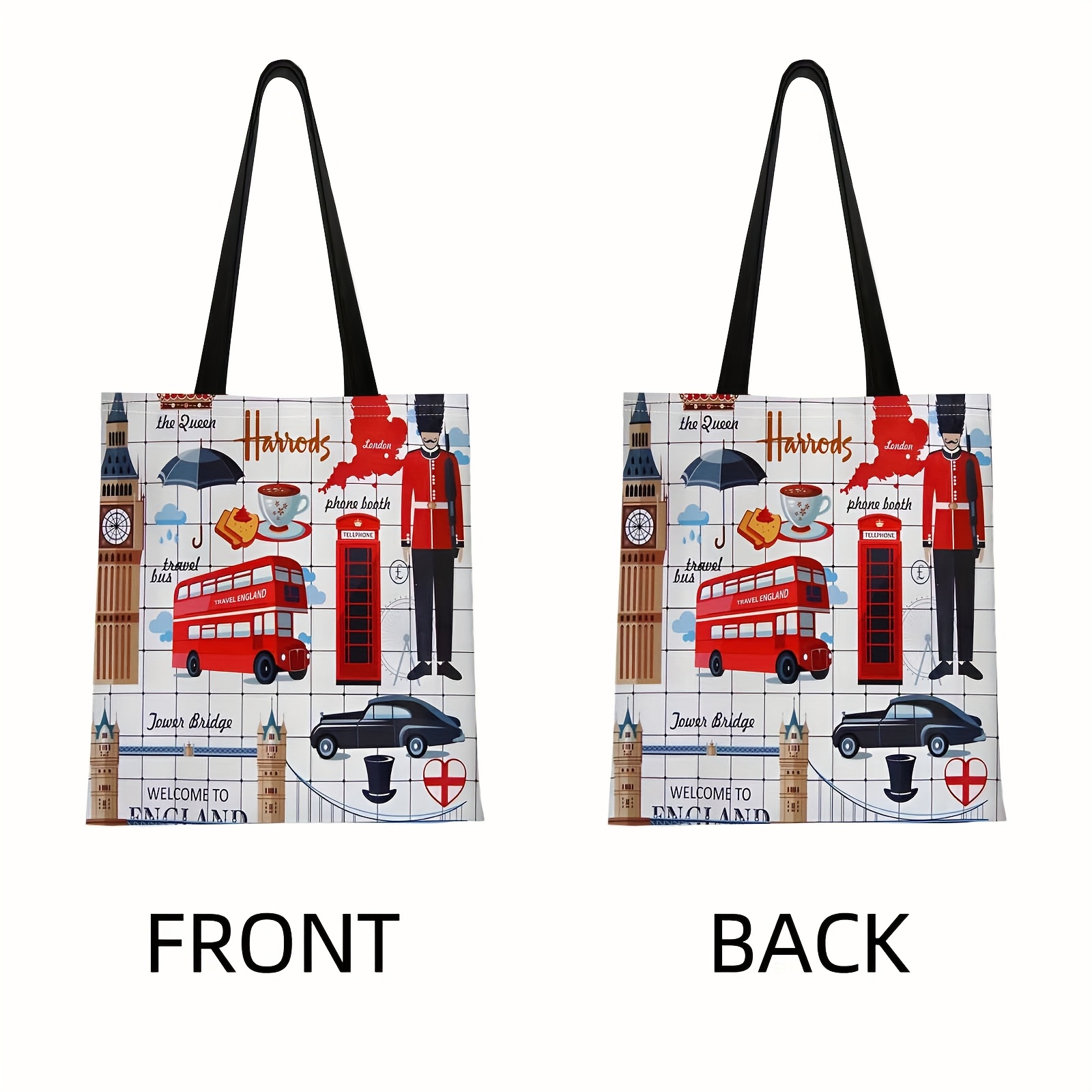 London Icons Einkaufstasche – Wiederverwendbar, Aus Polypropylen, 33x40x16,5 Cm – Praktisch & Stylisch