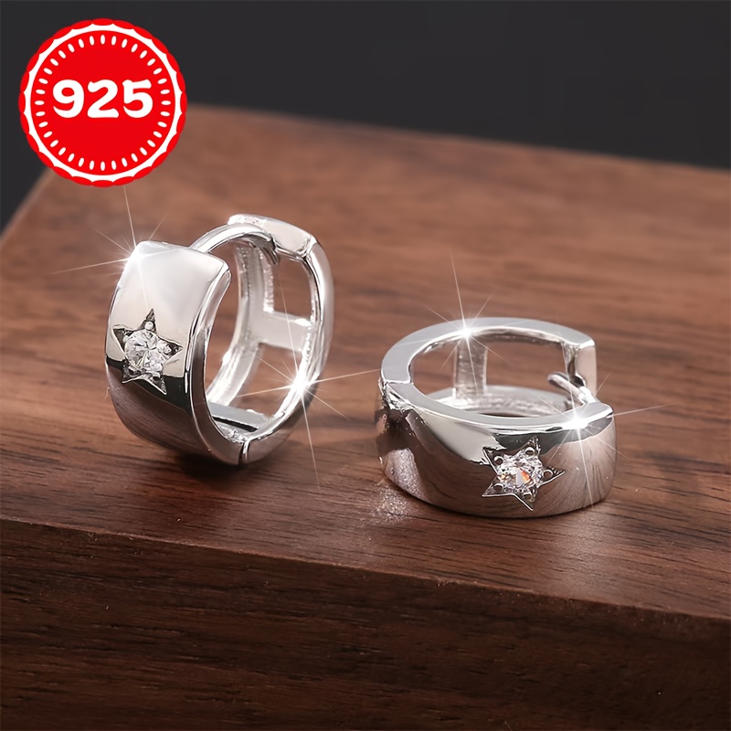 925 Silver Star Earrings Pair for Women