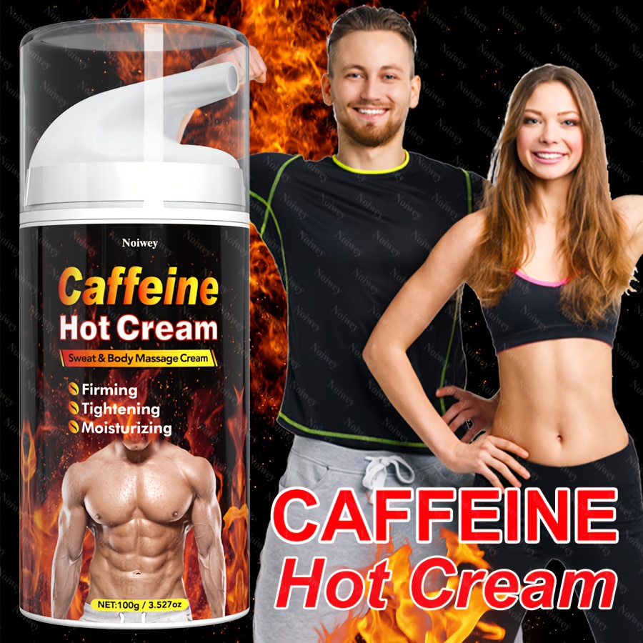 Men'S Caffeine Hot Cream, a Body Thermo Cream Enriched with Jojoba Oil And Collagen, Designed to Promote Sweating for Skin Firming And Tightening. Ideal for Use During Workouts, It Targets The Belly, Thighs, Legs, Abdomen, Arms, And Buttocks.
