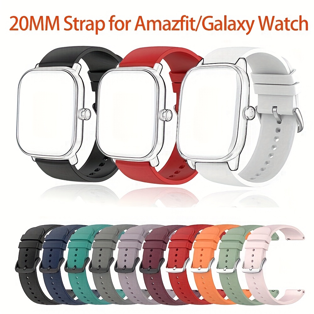 

Silicone Watch Straps For Amazfit Gts, Gts2, Gts 3, Gts 2e, Gts 2 Mini, Gts 4 Mini, Gts 4, Gtr Mini, Active: 20mm Width, Compatible With , Bip, Bip Lite, Bip S, Bip S Lite, Bip U, , Pro