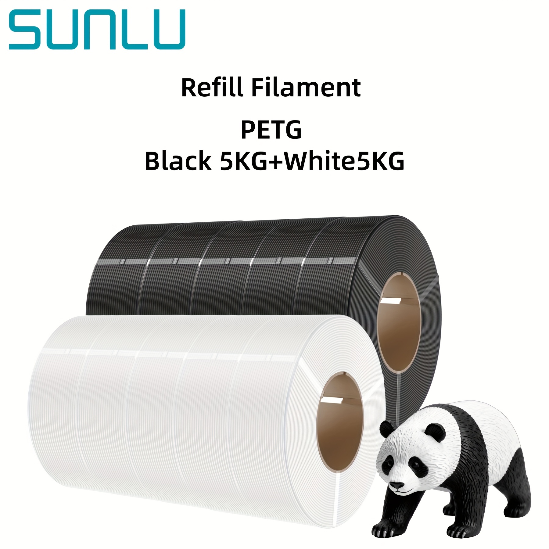 Sunlu Petg Spool-free 3d Printer Filament, 3d Printer Filament No Spool Dimensional Accuracy +/- 0.02mm, 10kg Total