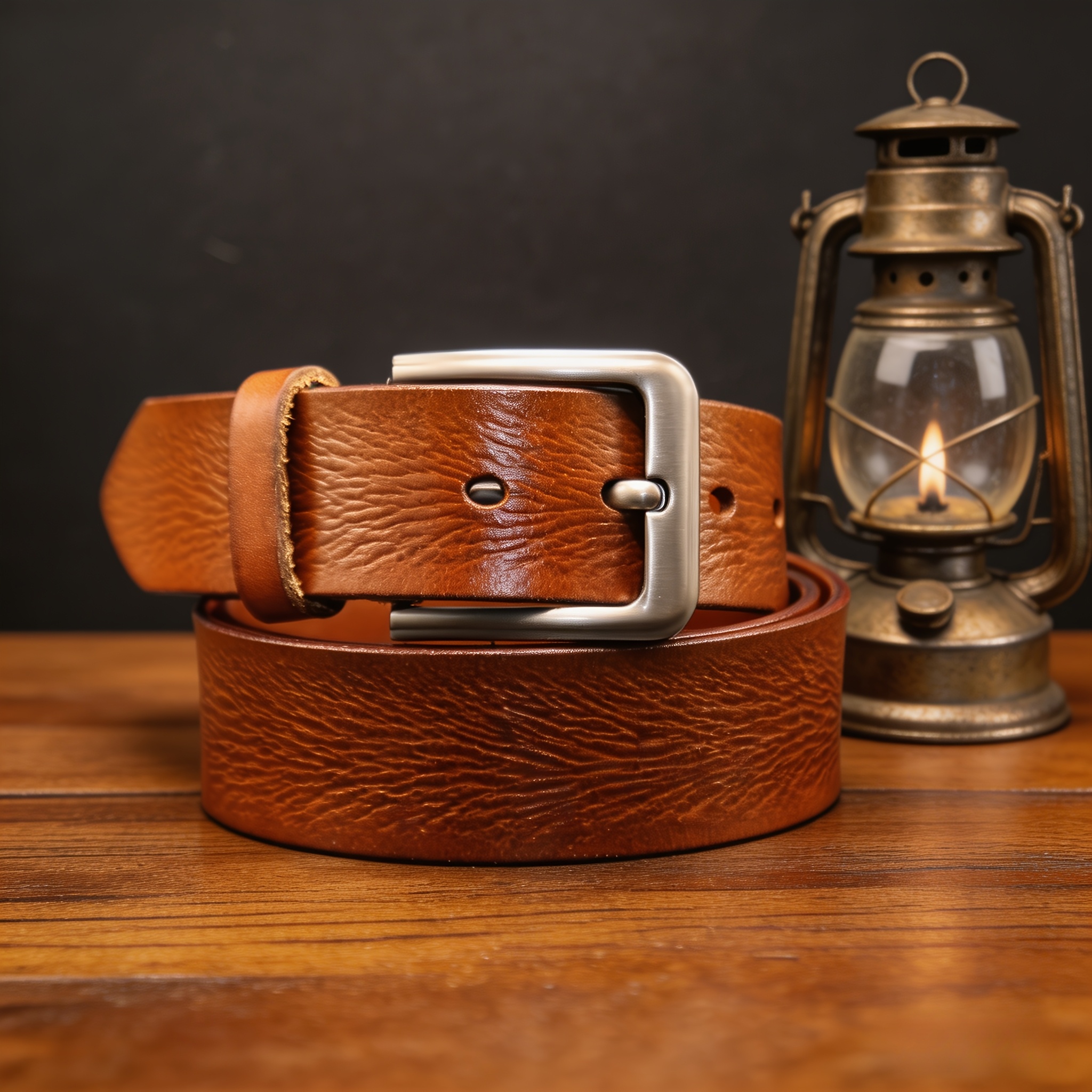 Men's Full-Grain Leather Golf Belt