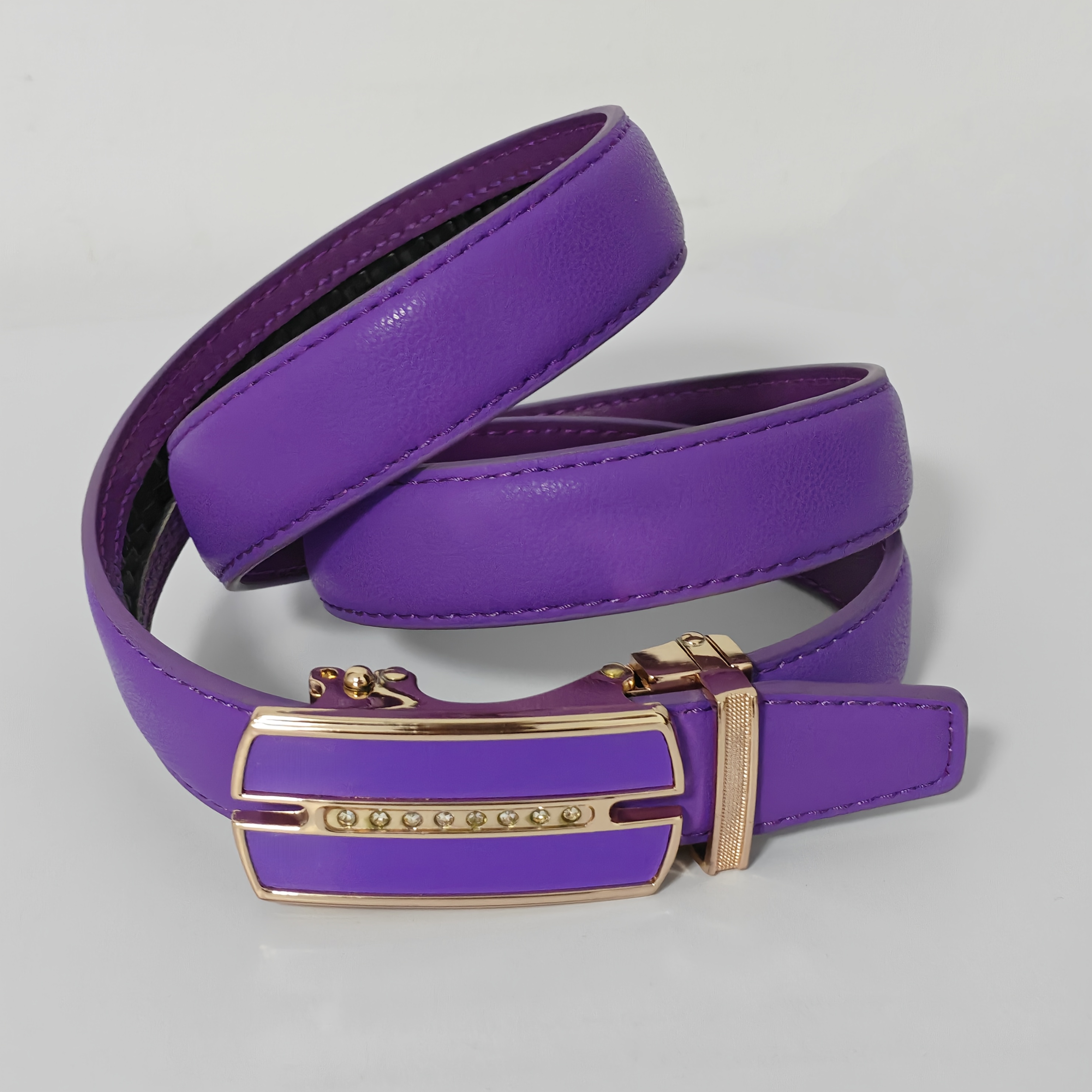 TEMU 1pc Women's Belt, A Easy And College Style With Automatic Design, Made Of Alloy And Ultra-fiber, Shiny And Easy To Adjust . It Pairs Well With