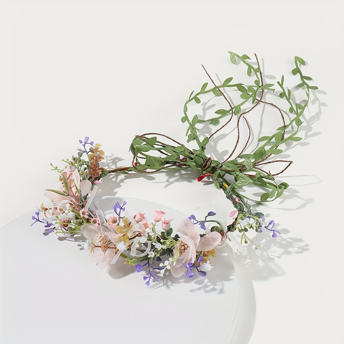 E-shop Böhmisches süßes Maiglöckchen Braut-Tiara-Stirnband – Kranz-Haarband mit Lilien, geeignet für Hochzeiten, Urlaub, Partys, Abschlussball,