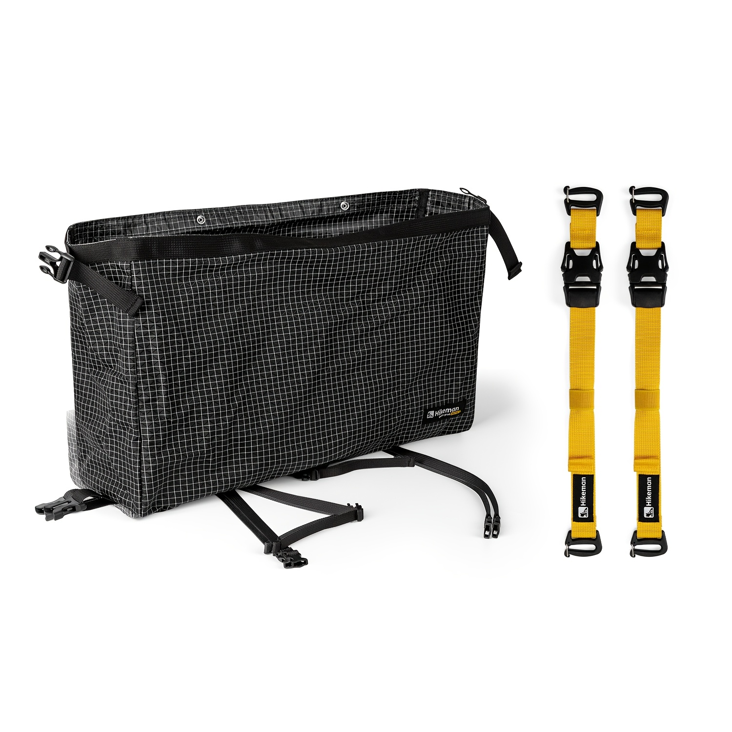 TEMU Hikeman Outdoor Backpack Extension Storage Bag, External Expansion And Extension Bag, Mountaineering Accessory Pouch, With 2pcs External Straps,