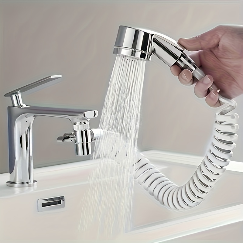 Image of Faucet Extender External Head Bathroom Washbasin Faucet External Shower Designed For Pet Bathing, Suitable For Autumn, Halloween, And Christmas