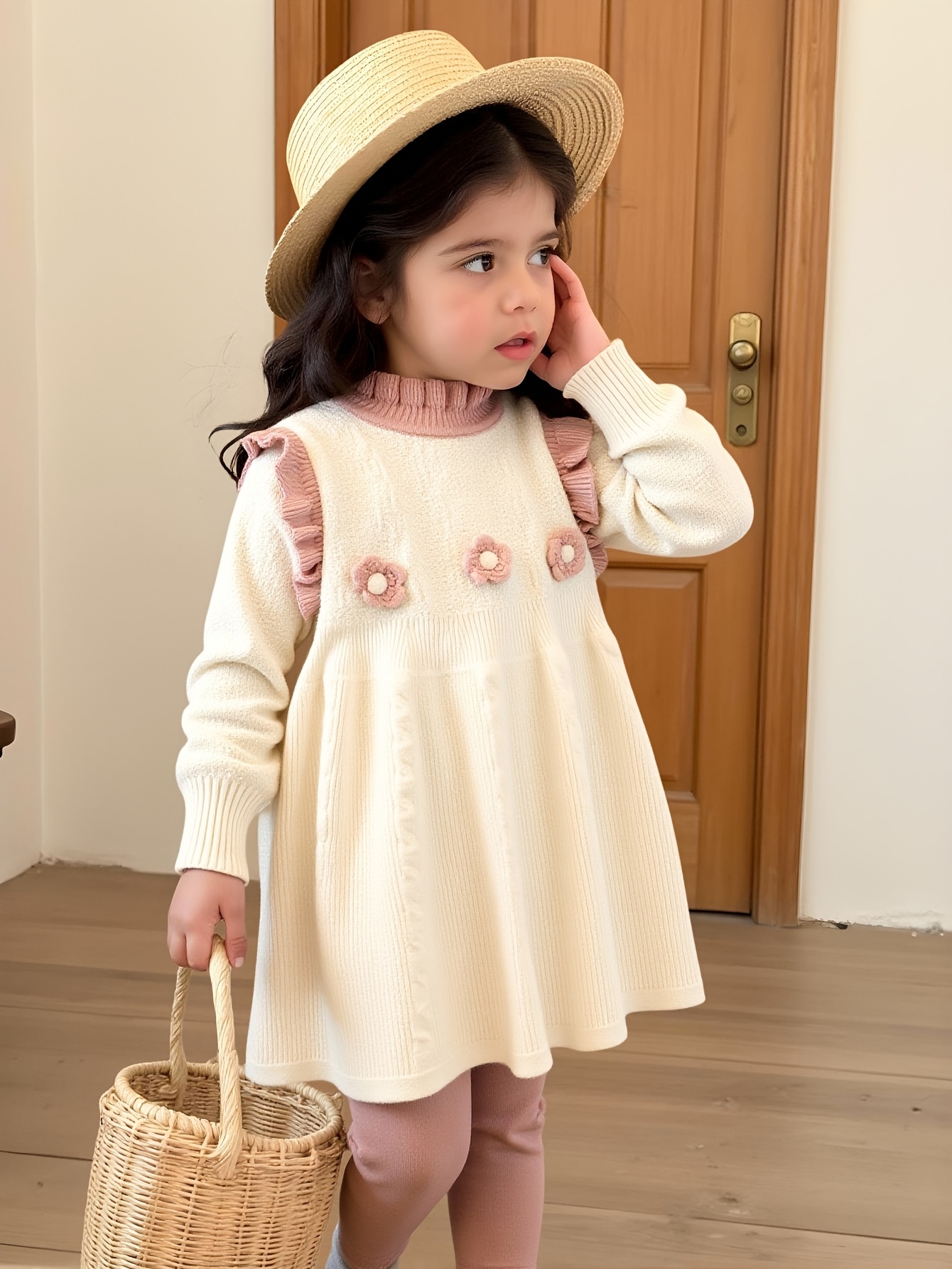 baby girls sweater dresses fashionable elegant casual pink - Temu Oman