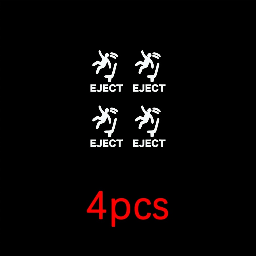 4pcs Button Stickers For Empty Car Buttons, Humorous Car Additions For Men, Video Game Decals For Vehicles, Prank Gift For Car Enthusiasts