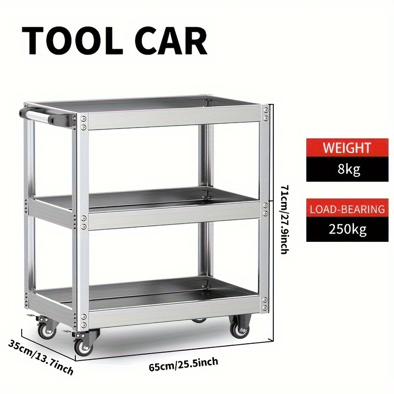 versatile stainless steel tool cart durable   for auto repair home storage