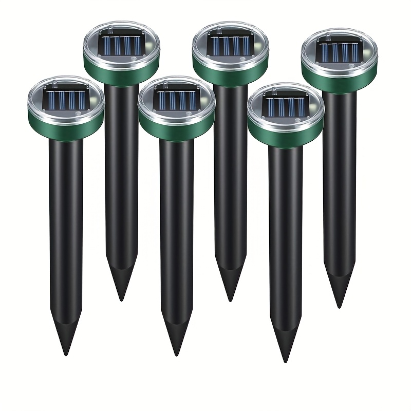 TEMU 6pcs Solar-powered Animal Repellent, , Solar-powered Technology Insect Repellent, Outdoor Cat, Squirrel, Rabbit And Deer Insect Repellent