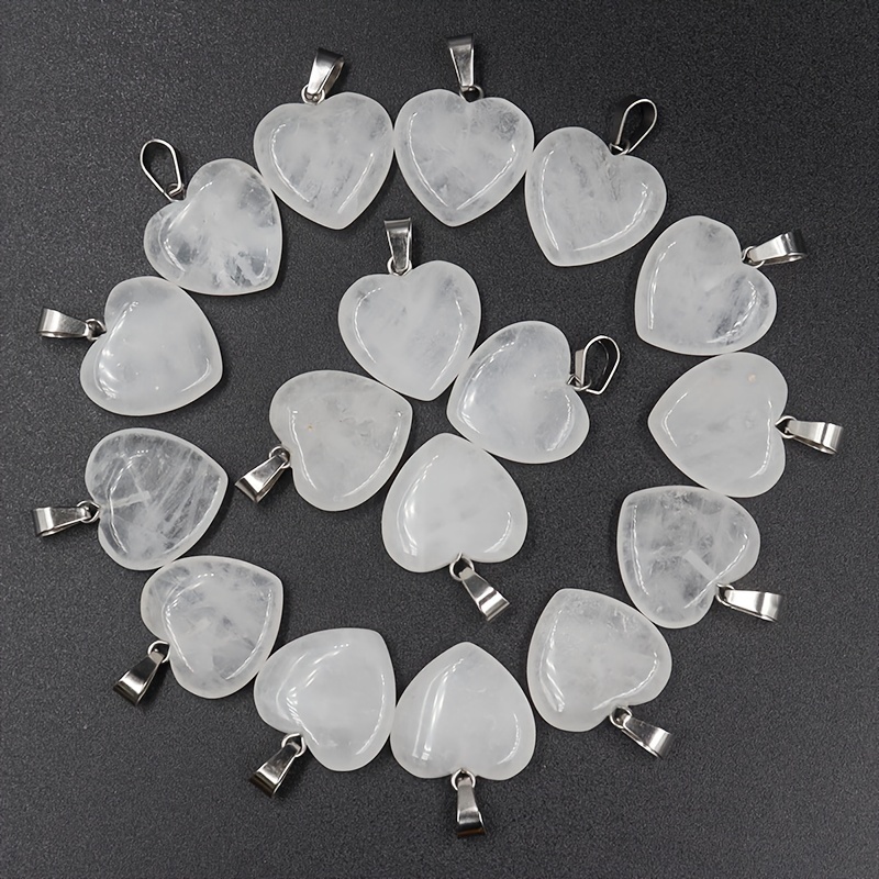 

Elegant Heart Pendant - 20mm Natural Stone Charm For Making, Necklaces, Bracelets, Earrings - Perfect Gift