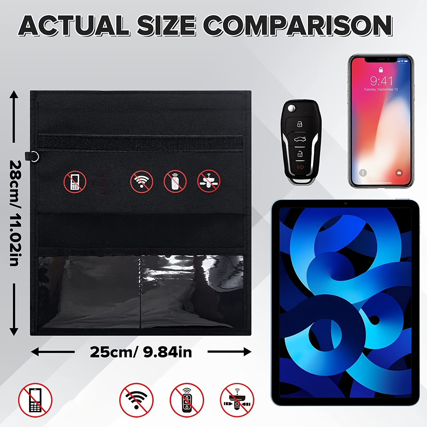 car key fobs bag faraday bags for phones tablets signal blocking bag for data security privacy anti tracking for pregnant