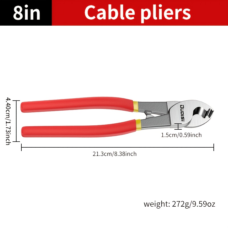 1pc Professional Cable Pliers, Electrical Cable Scissors, Manual Wire Cutters, Wire Cutters, Insulated Cable Cutters, Wire Stripping Pliers, Electrical Wire Cutters, Scissors And Manual Cutting Tools