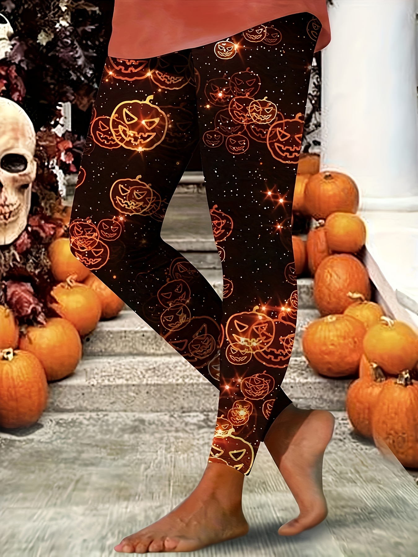 plus size womens plus size full length halloween leggings Temu