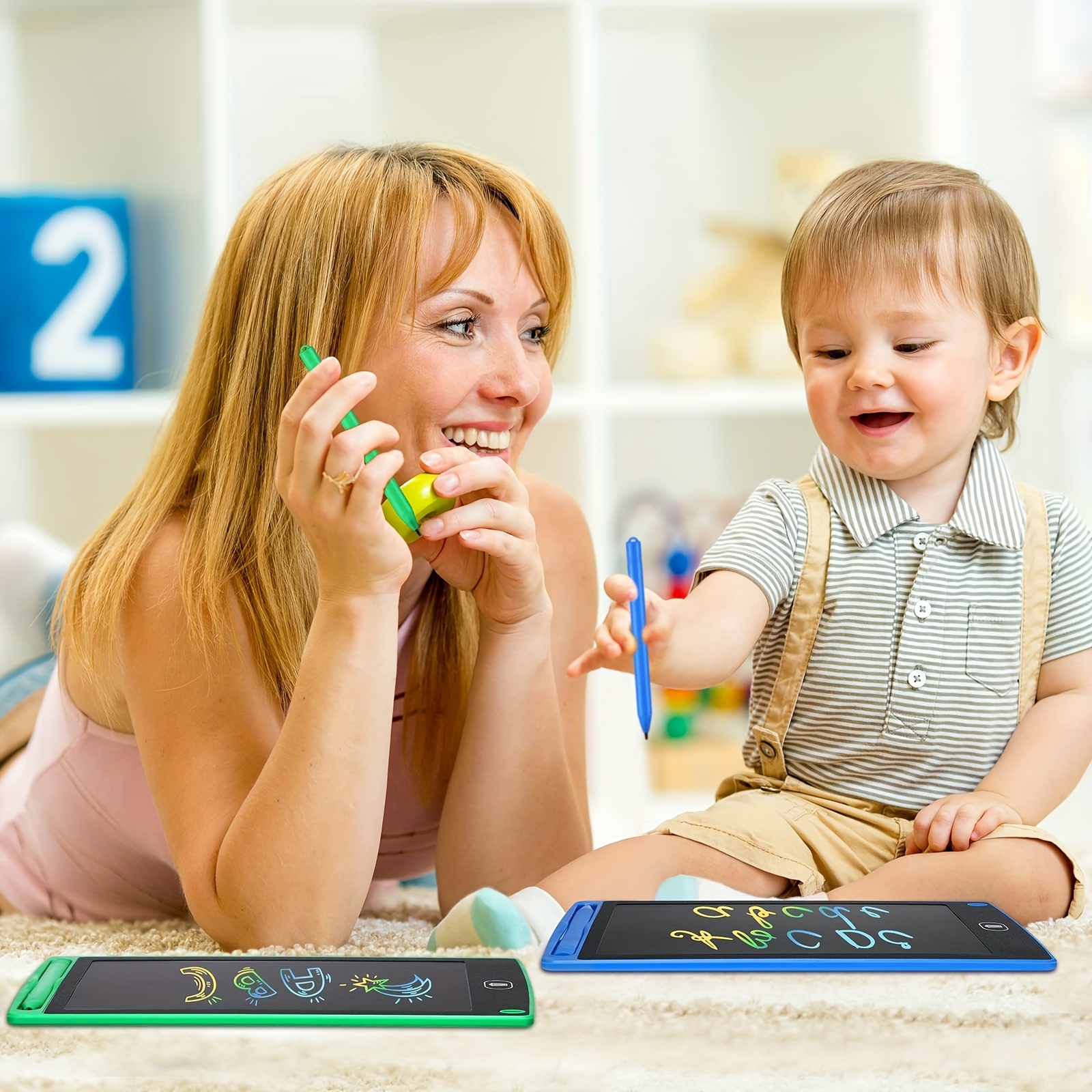 20 Pack LCD Writing Board for Kids, 8.5 Inches Doodle Board Reusable Board Screen Drawing Pad Erasable Painting Pads Educational Toy for 3-8 Years(Blue, Red, Green, Pink)