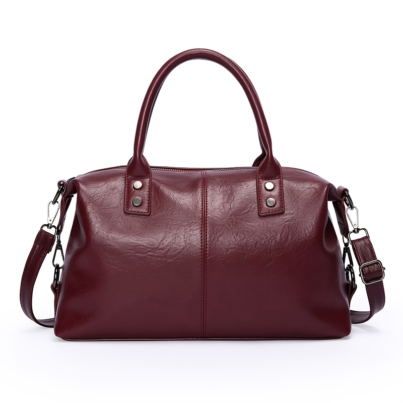 TEMU Sac fourre-tout végétalien pour femme, grand sac à main d'épaule à grande avec sangle amovible, fermeture à glissière, doublure pour et l'