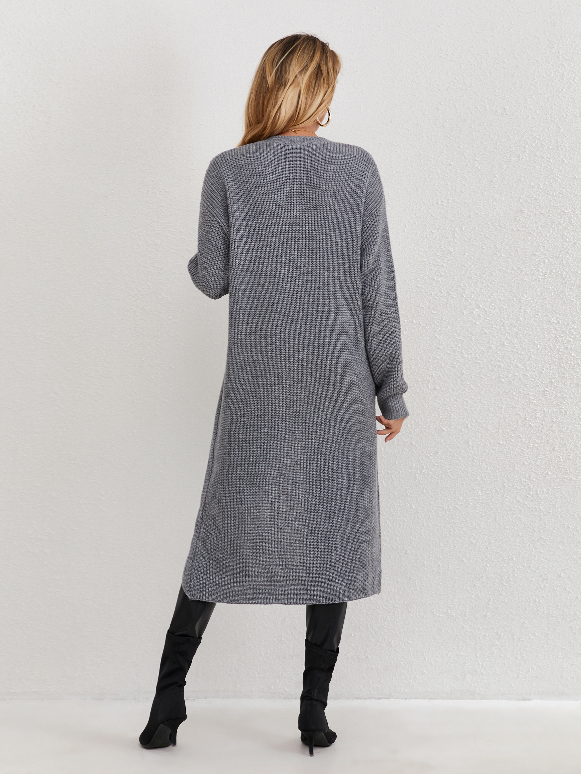 robe pull à rayures décontractée femmes longue col Temu Switzerland