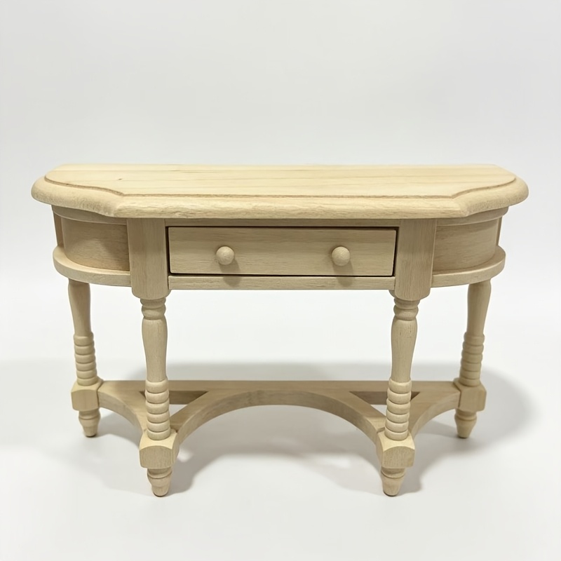 TEMU 1:12 Scale Dollhouse Mini Furniture Ob11 Miniature Scene European Retro Half Tabletop Ornament