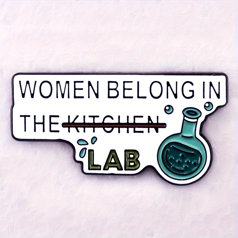 

Empowering 'women In ' Enamel Pin For Men, Science Themed Brooch With Design For Backpack Hat Clothes