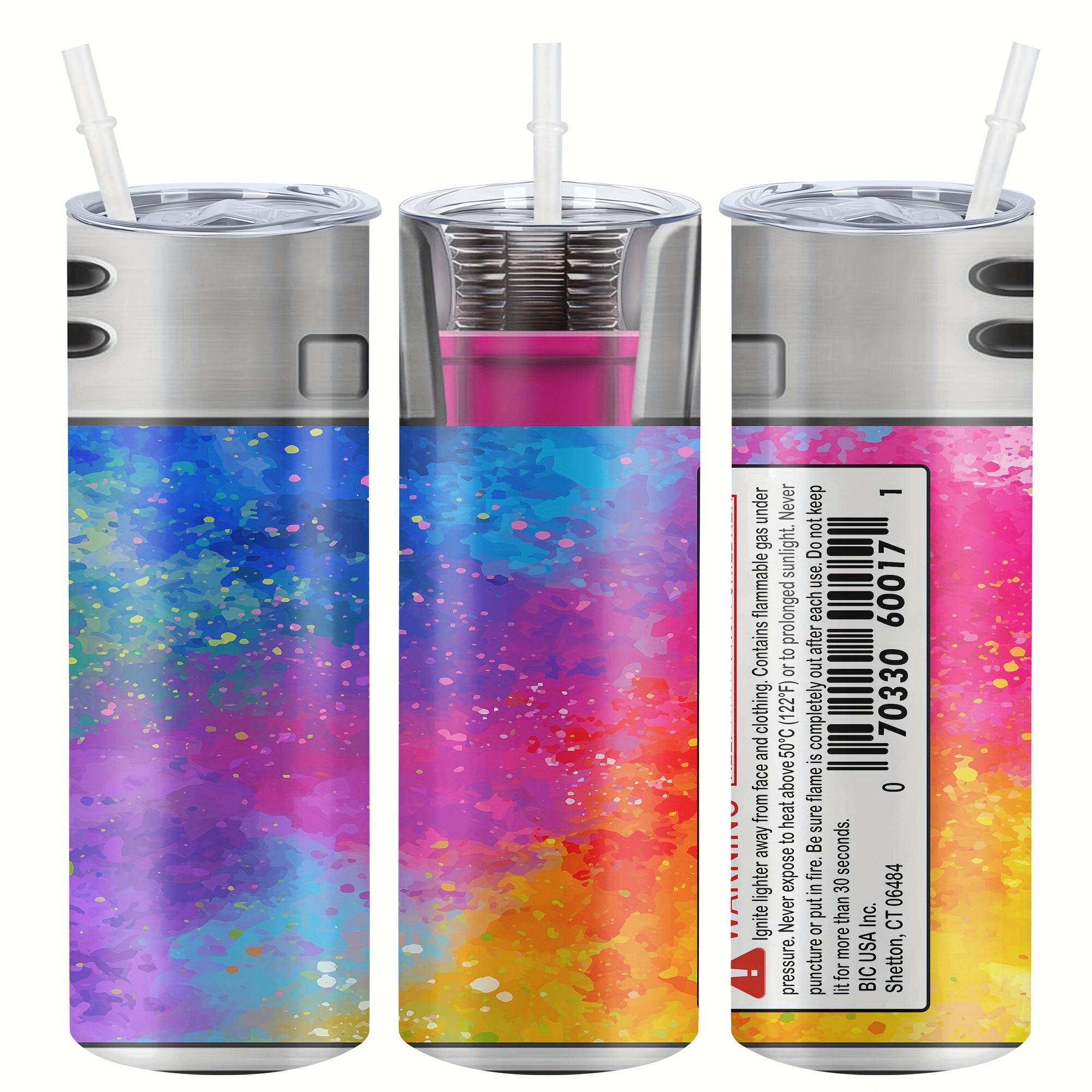 

20 Oz Insulated Stainless Steel Water Bottle With Lid & Straw - Perfect For All Seasons, Outdoor Adventures, And Gifts