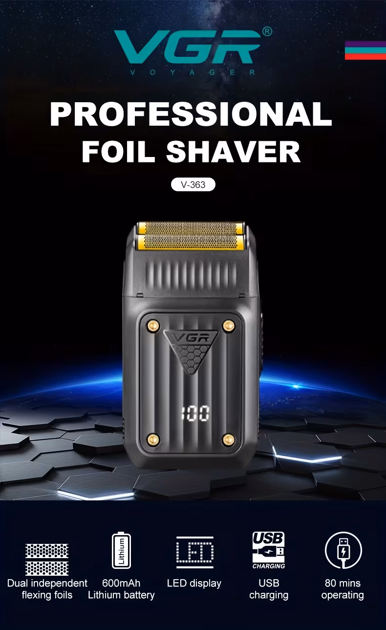 vgr v-363 rasoir à grille professionnel pour hommes, rasoir électrique fil, rasoir portable, cadeaux de saint-valentin pour hommes Détails du produit 0