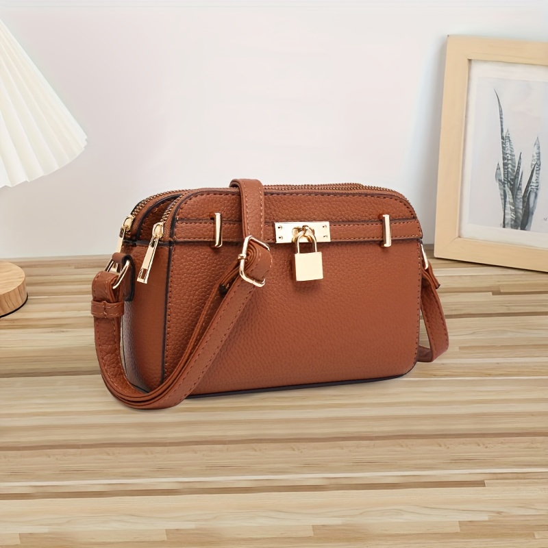 

Valentine's Day Party Series Women's Casual Square -body Bag - With Metal Accessories, Multi-pocket Shoulder Bag Wallet Suitable For Daily Commuting