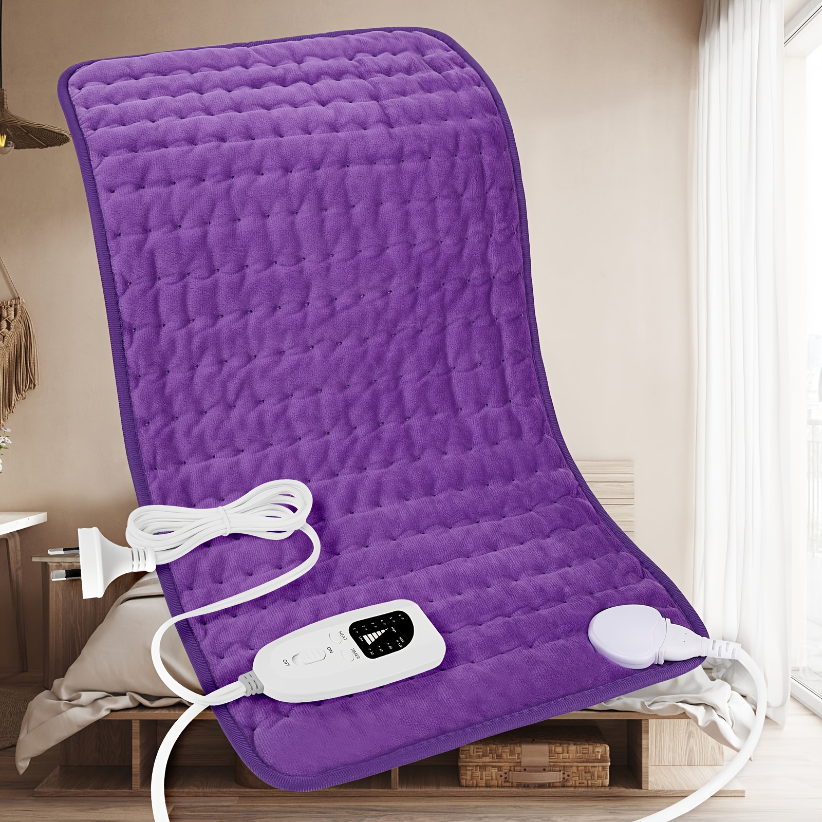   heating pad 24 inches by 12 inches portable for back neck abdomen shoulder knee and limbs it offers   wet and   options features an automatic shutoff for safety and   an   holiday or christmas gift