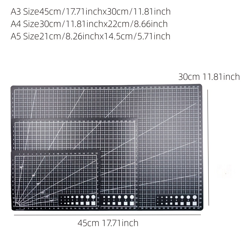 TEMU 3pcs A3 a4 a5 Cutting Mat Set, Diy Craft Mats, Set