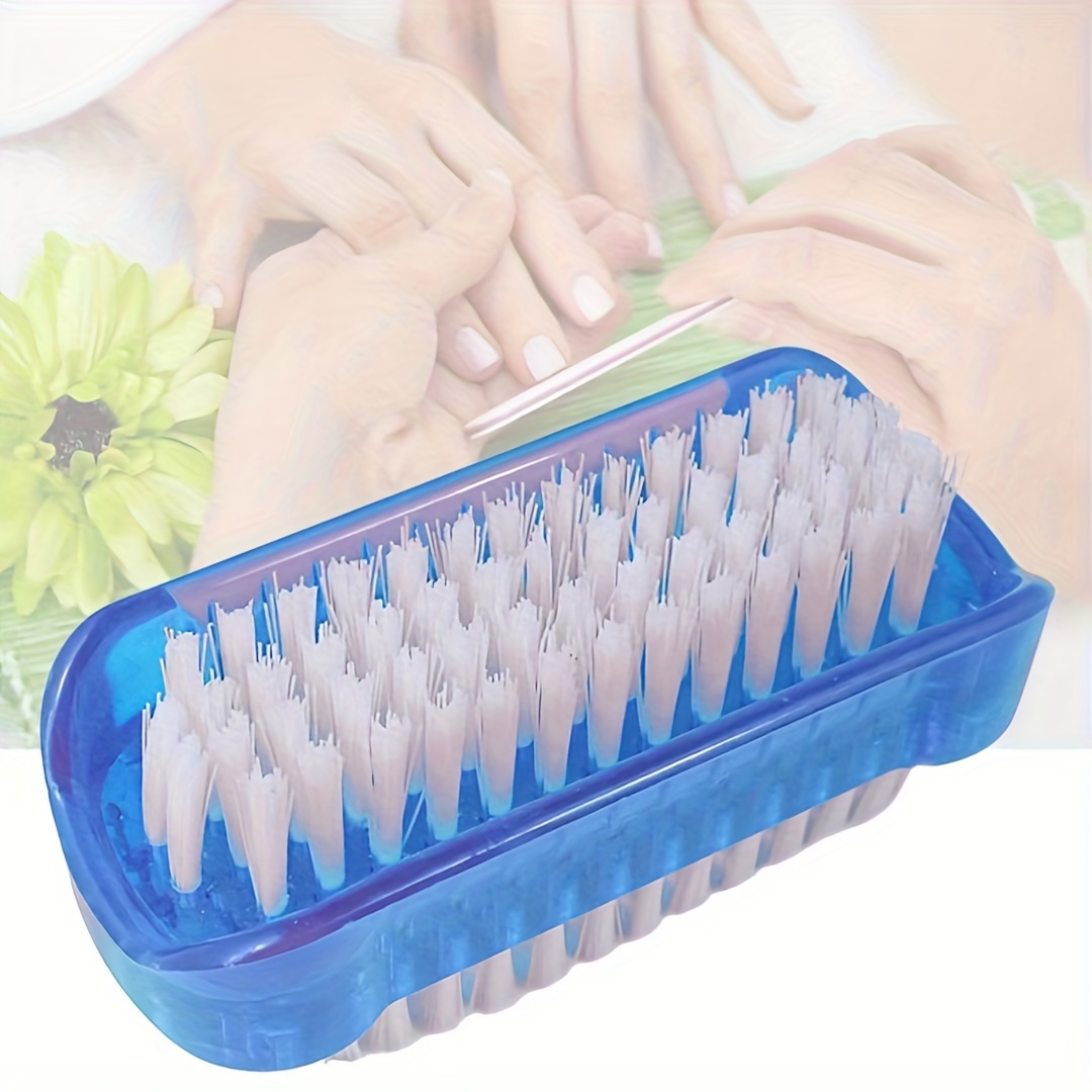 

3- Double-sided Brushes For Cleaning, Unscented Manicure Scrubbing Tool Bristles - Efficient Toe & Fingernail Cleaning