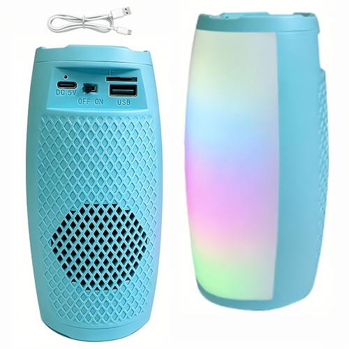 photo de l'article enceinte bluetooth fil portable 30w avec basses profondes, rvb, de 24h pour fête et maison