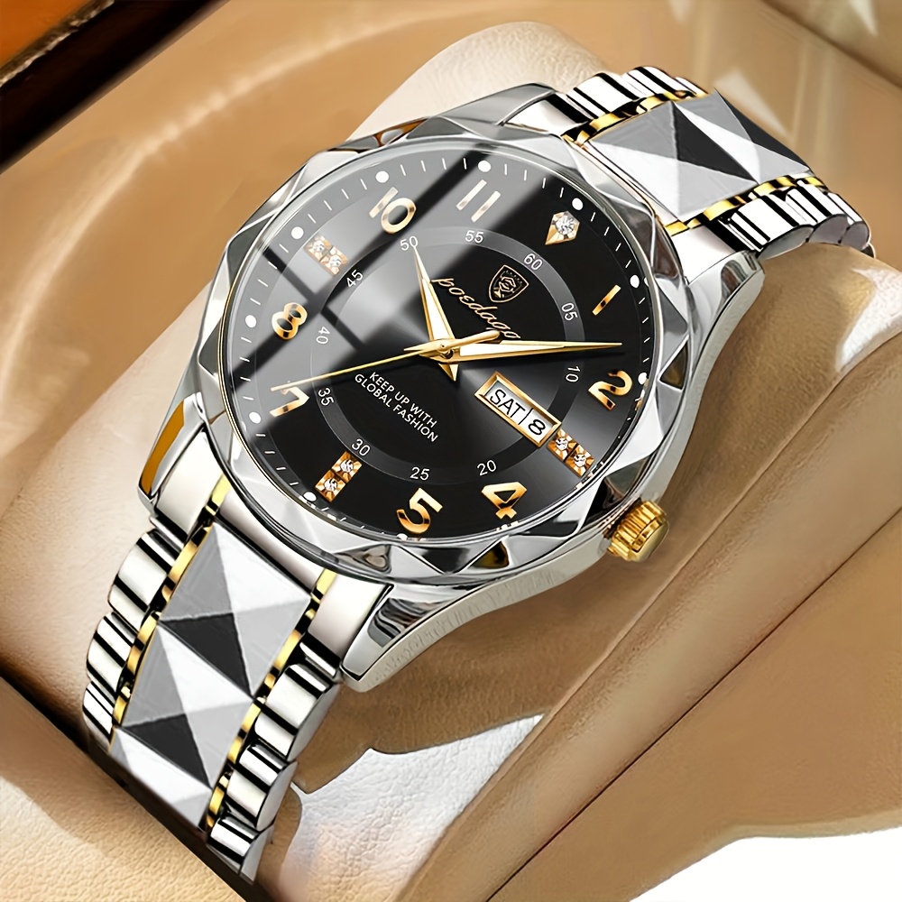 luxury mens quartz watch fashionable   with luminous dial stainless   alloy case   watch 10