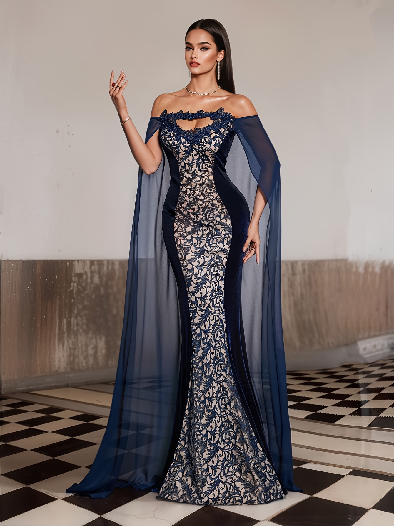 a floral velvet strapless dress women an elegant - Temu Oman