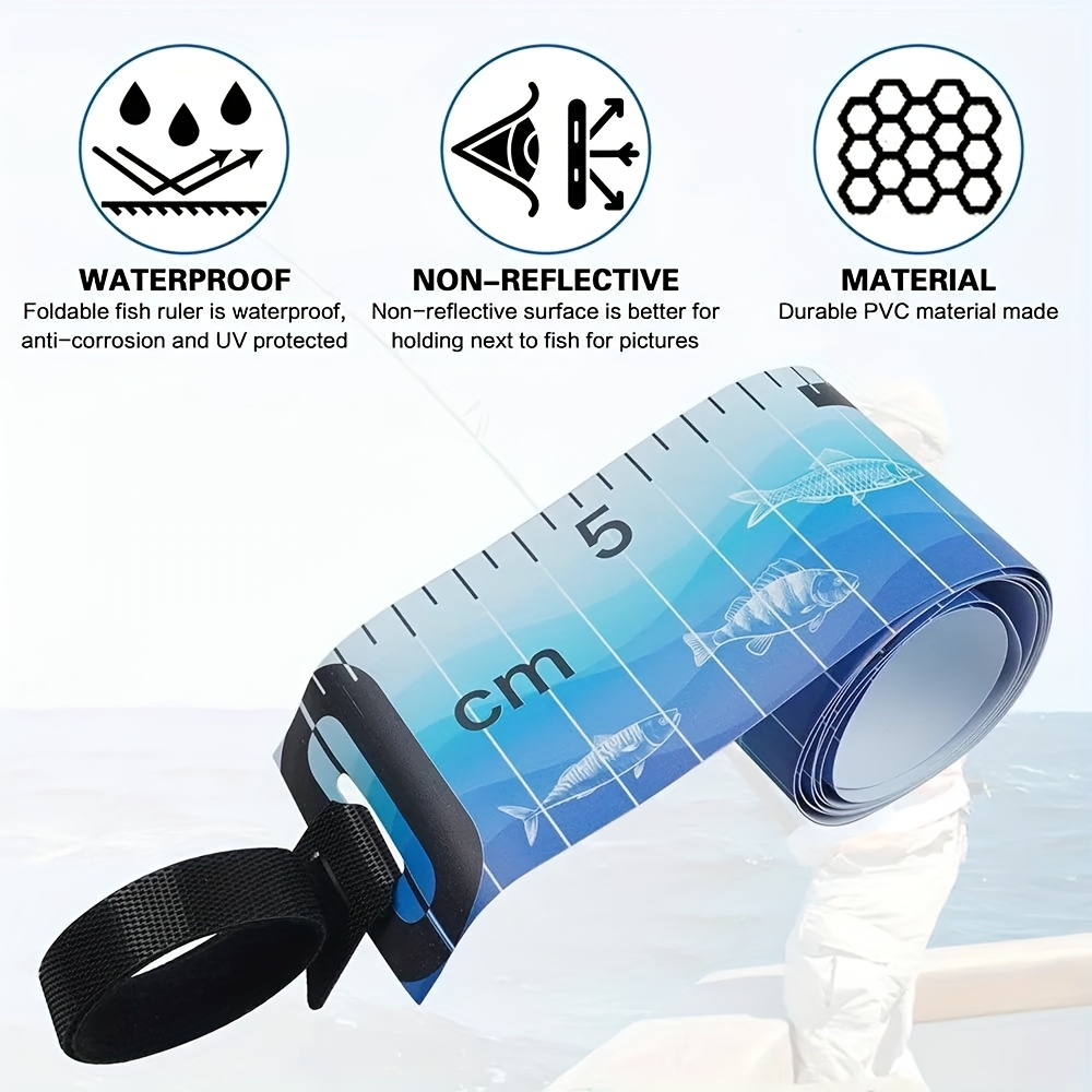 

Waterproof Foldable Fish Measuring Tape - 35 Inches/90cm, Pvc Material, Essential Fishing Accessory