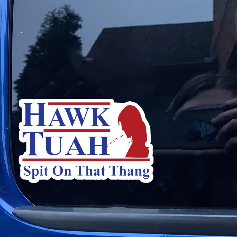 Hawk Tuah Cartoon Spit Graphic Vinyl Bumper Sticker Self - Temu South ...