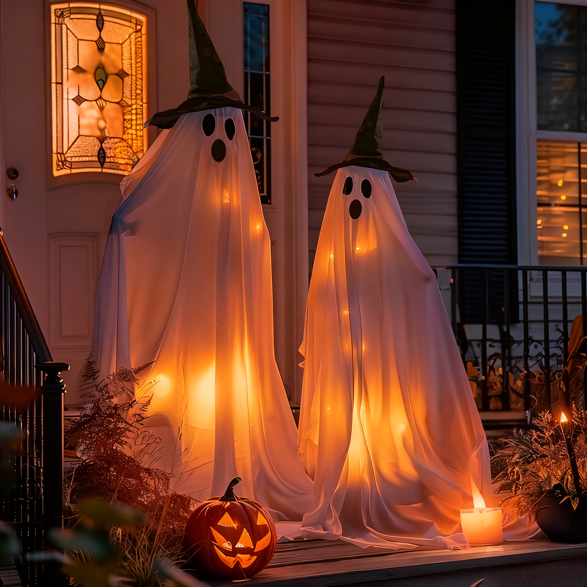 TEMU Upgraded 2pcs Halloween Decoration, Solar-powered Outdoor Led Halloween Light, Ip65 Waterproof Standing Decoration, Suitable For Indoor And