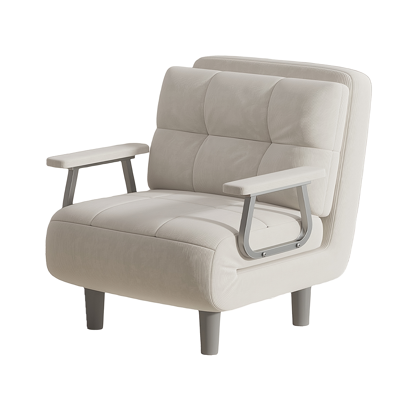 TEMU Convertible Armchair, Sofa Bed, And 3-in-1 Lounge Chair With 5 Adjustable For Backrest And Seat Cushion, Made Of Corduroy Fabric. Perfect For