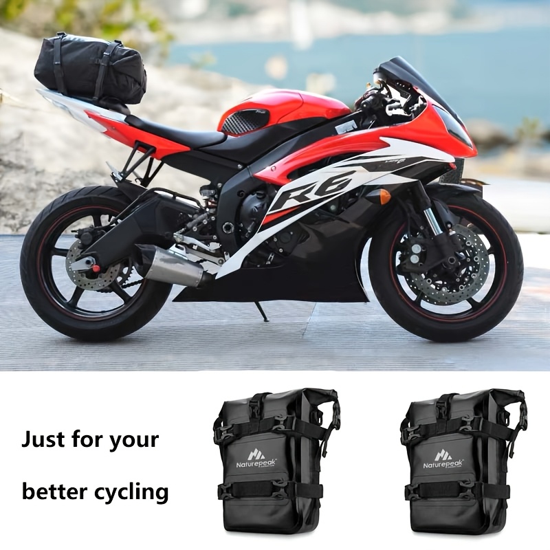 8L Motorrad-Seitentasche - Robuste Motorrad-Bumper-Tasche mit Schnellverschlussgurt, Großvolumige Motorraddruck-/Bei*tasche für Offroad, Pendeln und Lange Fahrten - Ideales Geschenk für