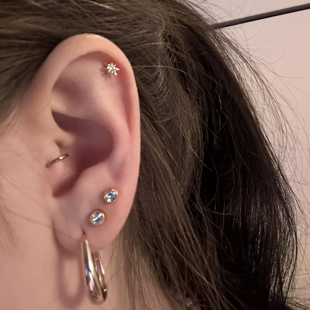 elegant gunshot ear piercing studs